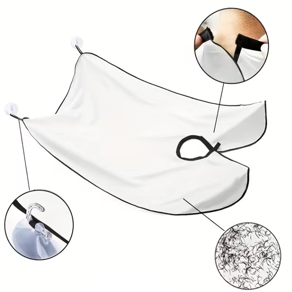 Borotválkozó szőrfogó – tapadókorongos tükörre rögzíthető – tiszta és rendezett fürdőszobához – fehér (BLLV)3