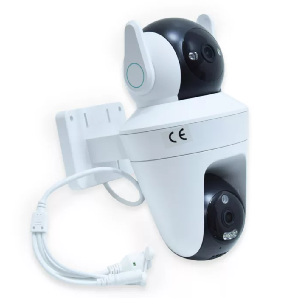 Dupla kamerás intelligens PTZ WiFi biztonsági kamera otthonra és irodába 1