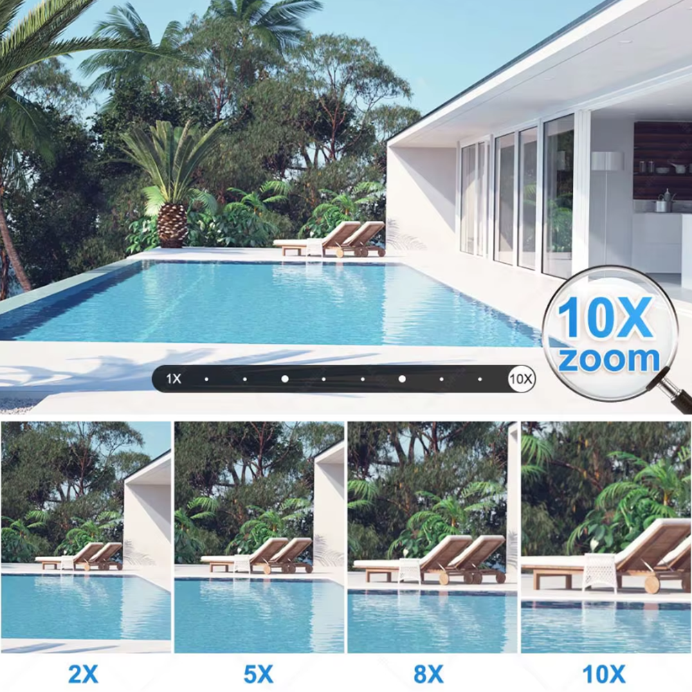 Dupla kamerás intelligens PTZ WiFi biztonsági kamera otthonra és irodába 6