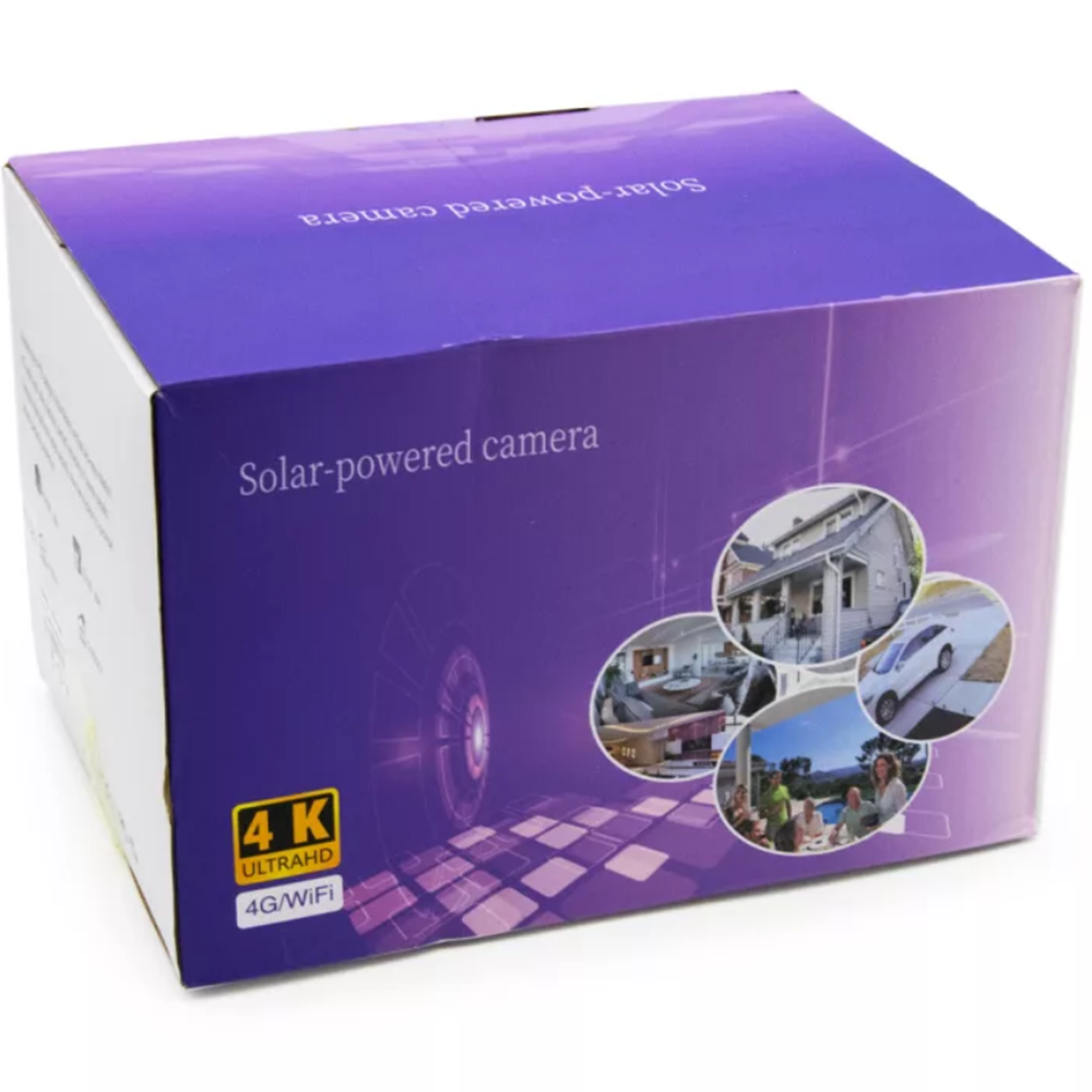 Napelemes 4k biztonsági kamera kültéri éjjellátó funkcióval 4