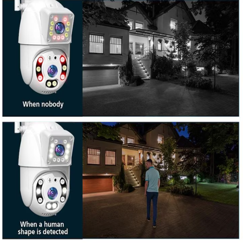 Professzionális WiFi PTZ kültéri megfigyelő kamera mozgásérzékeléssel IP66 4