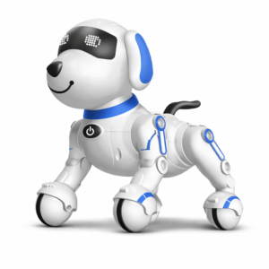 TurboTappancs – távirányítós interaktív robot kutya, hangokkal, angol szavak tanításával, tánc funkcióval – USB újratölthető, kék (BBJ) - Image 6