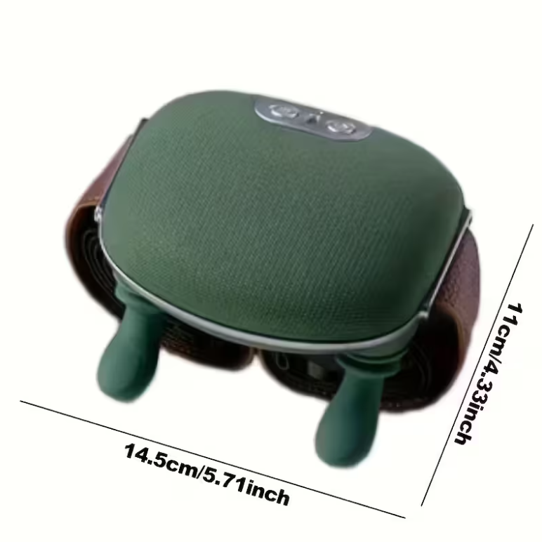 Vezeték nélküli 4D nyakmasszírozó fűtéssel – Hordozható akupresszúrás nyak- és hátmasszírozó, újratölthető váll- és izomlazító készülék (BBD) 6