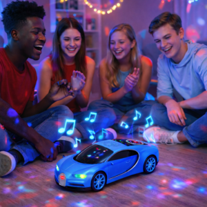WSTER WS-660 Bugatti autó formájú hordozható bluetooth hangszóró 15w – led kijelzős, FM rádiós (BBD) - Image 2