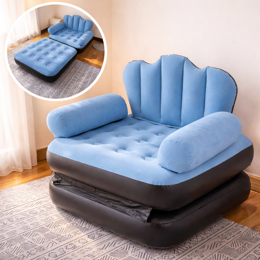 RelaxoAir 2 az 1-ben felfújható fotel és ágy – kényelmes levegős kanapéágy otthonra és vendégágyként (BBM) 3