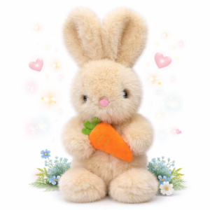 SnuggleBunny plüss nyuszi – puha és aranyos játék plüss gyerekeknek, alváshoz és játékhoz - 35 cm (BBJ) - Image 1