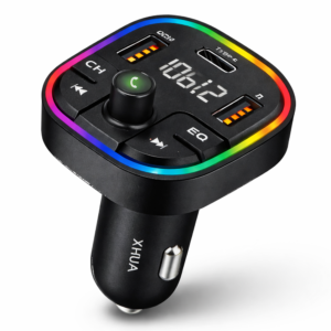 XHUA C6A autós Bluetooth FM transzmitter és MP3 lejátszó – USB gyorstöltő, kihangosító, LED kijelző (BBV) - Image 1