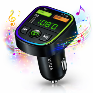 XHUA KOS-21 autós MP3 lejátszó – 3A Type-C FM transmitter, Bluetooth, USB töltő 12–24V (BBD) - Image 1