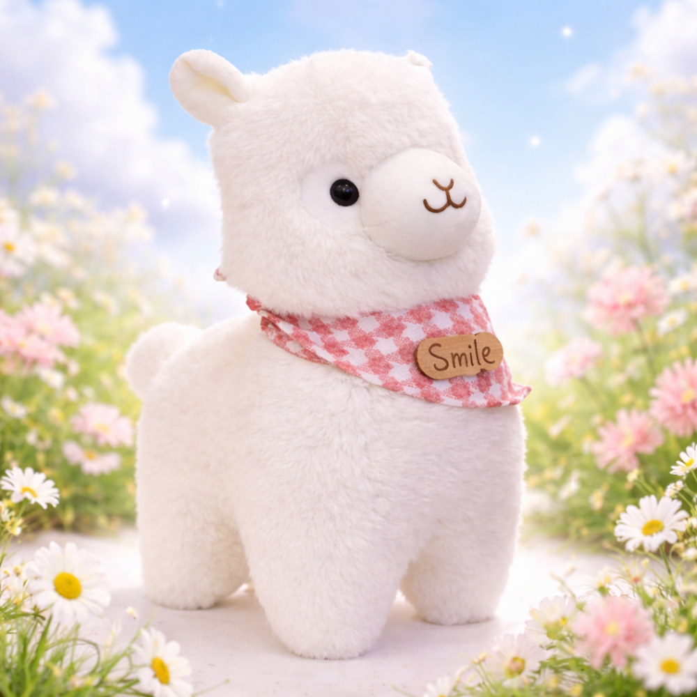 Alpacasso fehér plüss alpaka – puha, ölelhető alpaka játék gyerekeknek és ajándéknak 6