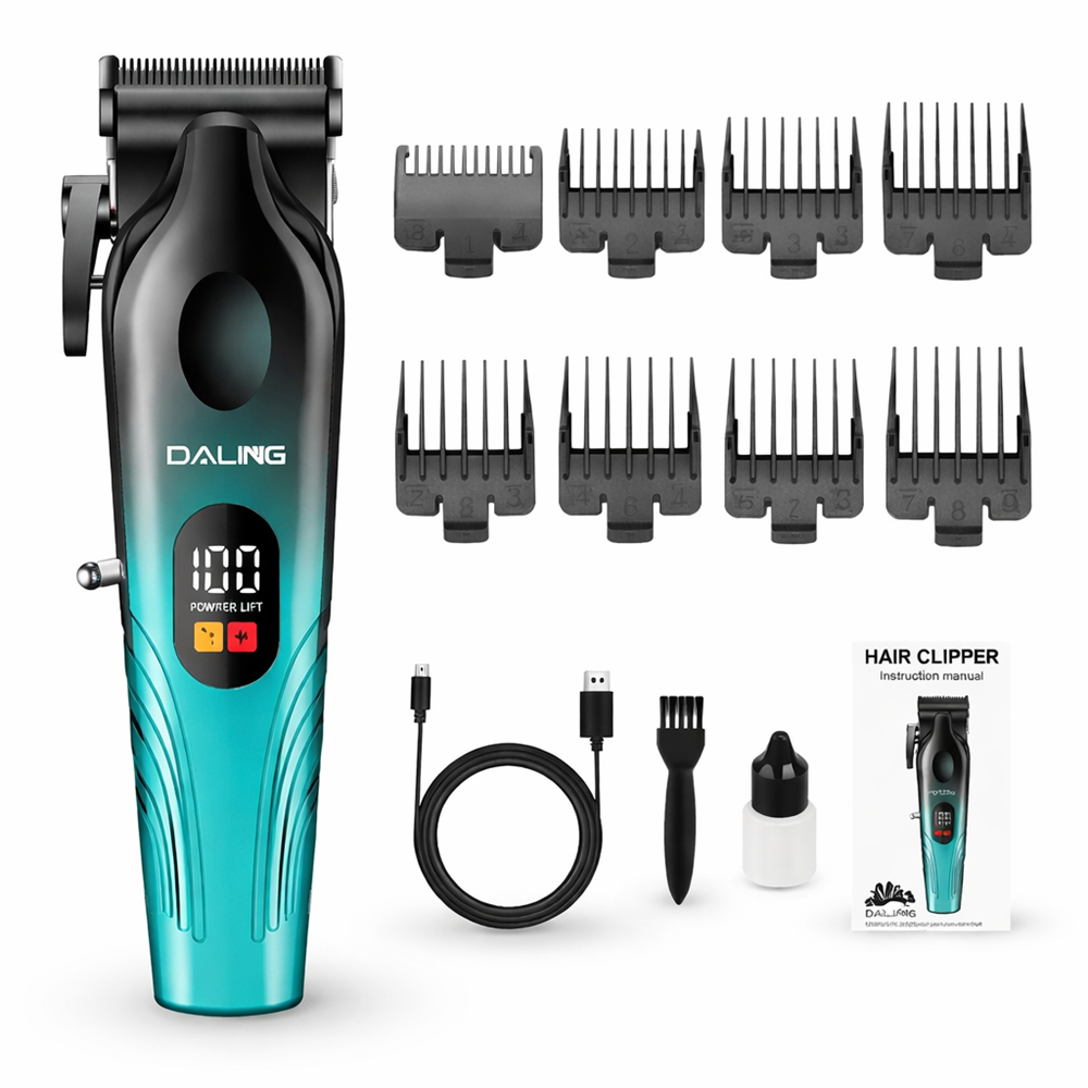Daling DL-9306 professzionális hajvágó és szakállvágó szett – vezeték nélküli grooming kit borotvával (BBD) 3