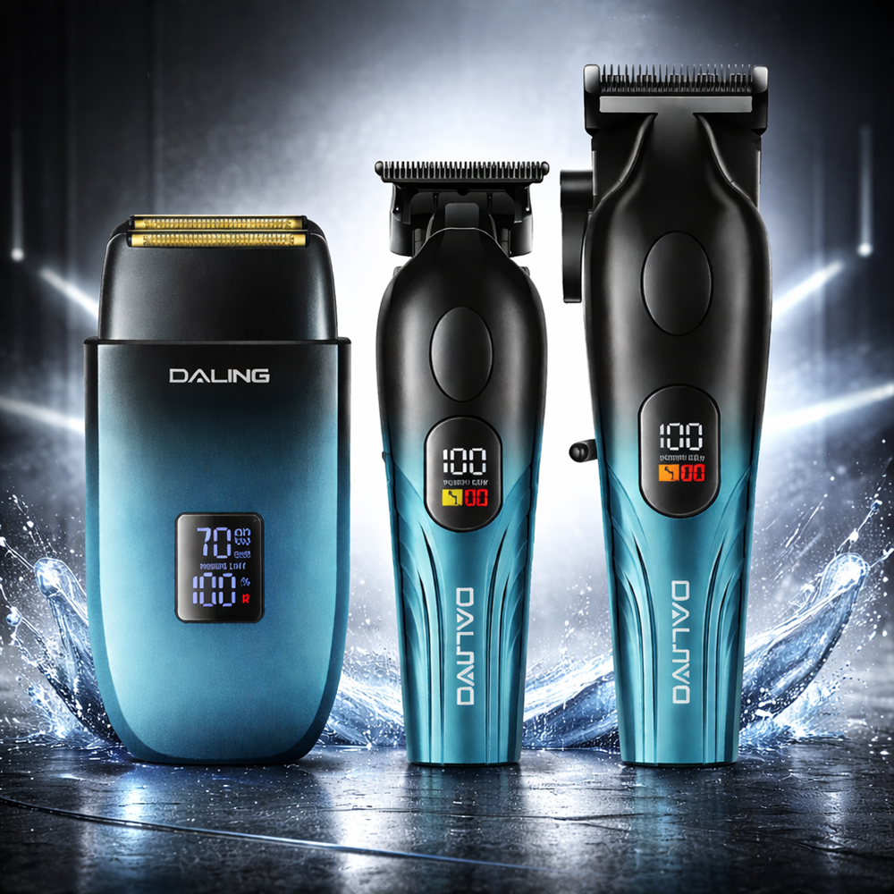 Daling DL-9306 professzionális hajvágó és szakállvágó szett – vezeték nélküli grooming kit borotvával (BBD) 8