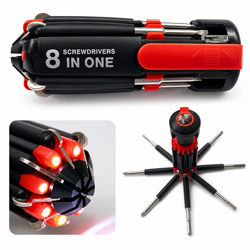 8IN1 multifunkciós LED-es csavarhúzó készlet (BBL) 1 (2)