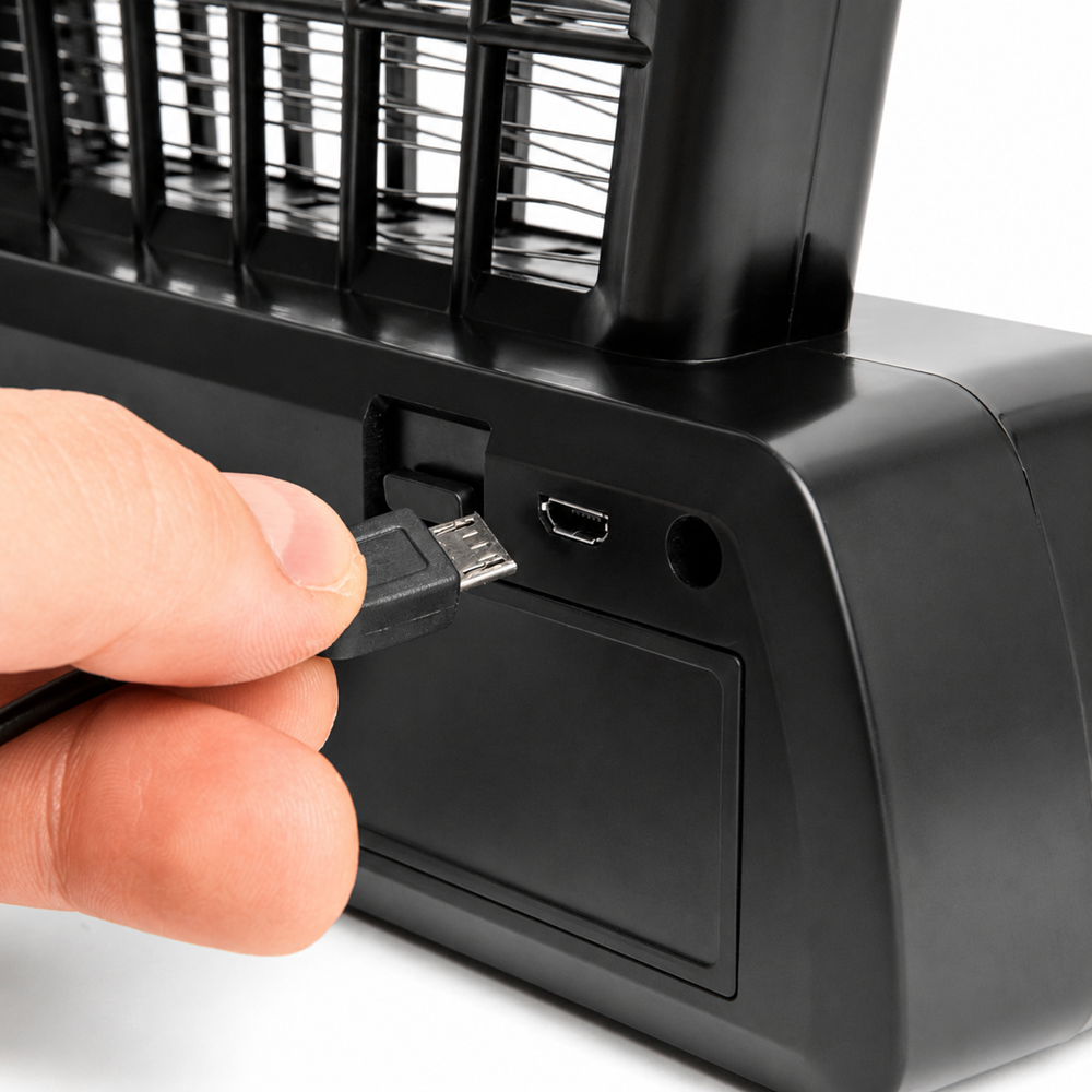 Asztali UV rovarcsapda – akkumulátoros és USB-s szúnyogcsapda fekete kivitelben (GL-55668) 4