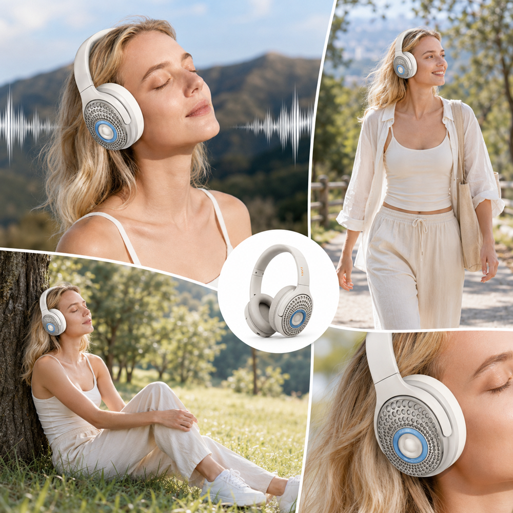 EZRA BW100 2 az 1-ben Bluetooth fejhallgató és hangszóró – Bluetooth 5.4, Type-C töltéssel (BBD) 2