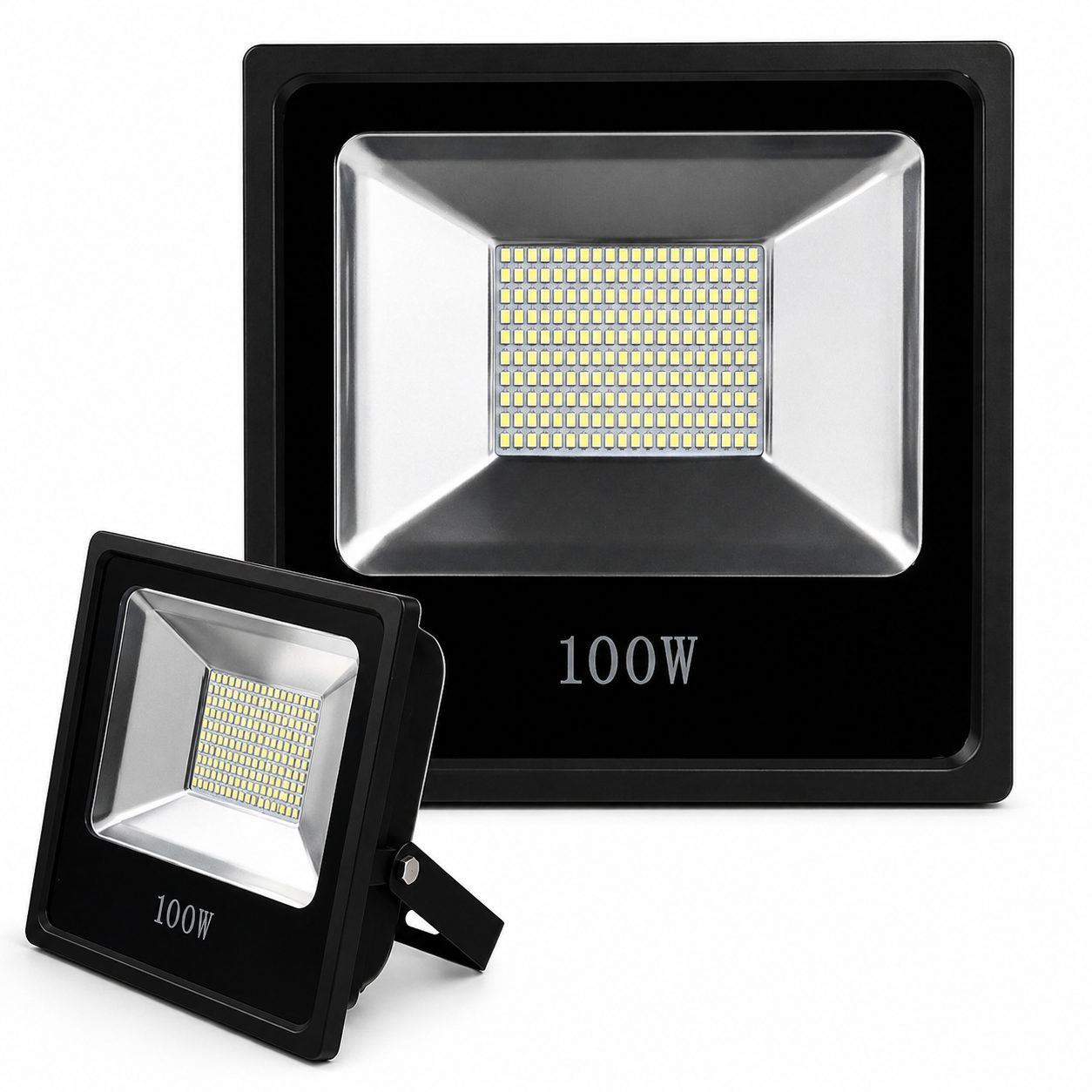 Nagyteljesítményű kültéri 100W LED reflektor – víz, por-, és ütésálló – hideg fehér