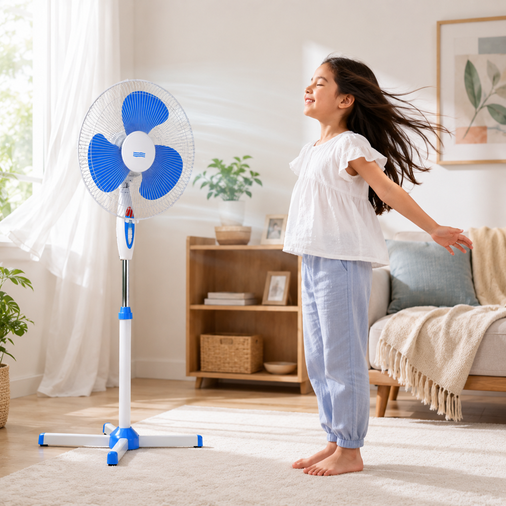 Szuperhatékony 40W állóventilátor – csendes szobai ventilátor állítható magassággal (BBD) 2