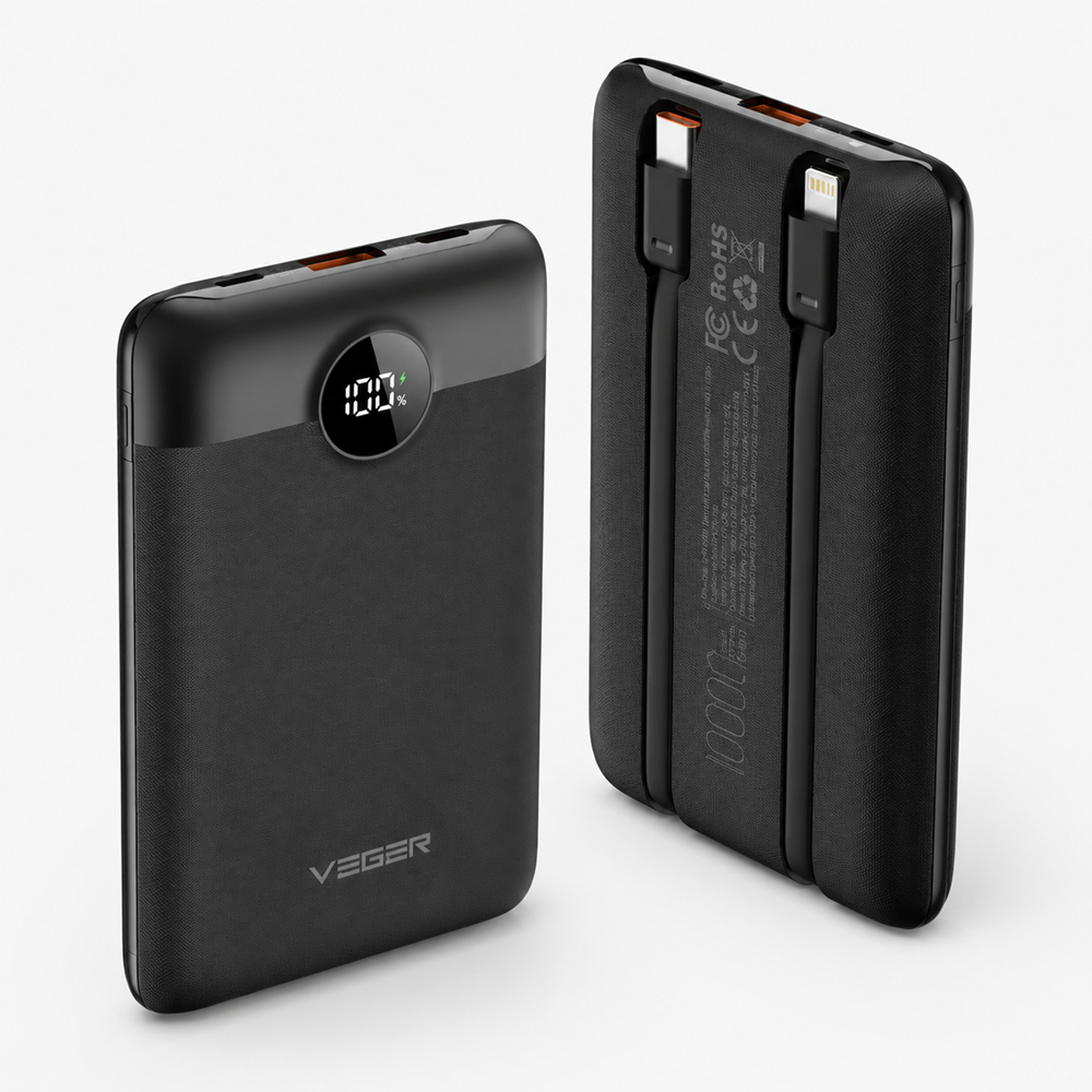 VEGER S11 powerbank 10000mAh – hordozható gyorstöltő külső akkumulátor telefonhoz (THM) 1
