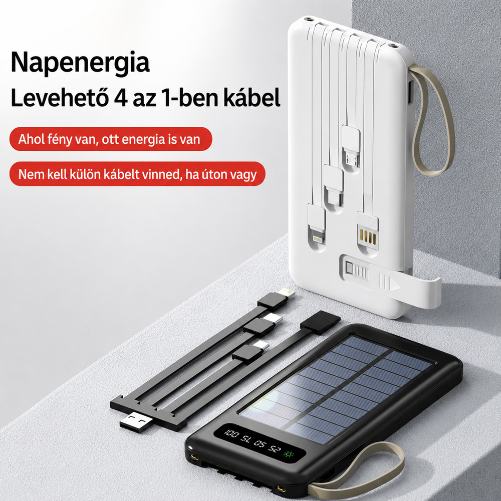 XNEN XN-495 powerbank 28000mAh – nagy kapacitású hordozható gyorstöltő külső akkumulátor (BBD) 4