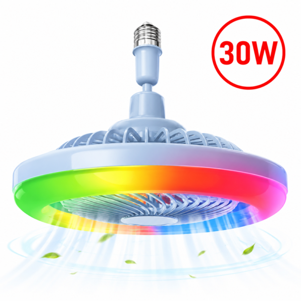 30W RGB LED ventilátorlámpa – multifunkciós mennyezeti lámpa ventilátorral (BBJH) 1