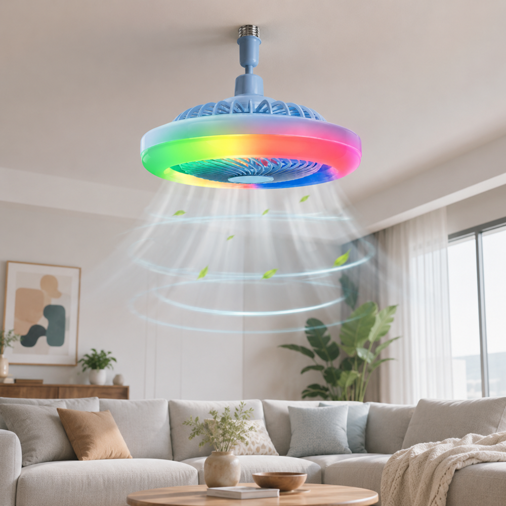 30W RGB LED ventilátorlámpa – multifunkciós mennyezeti lámpa ventilátorral (BBJH) 2