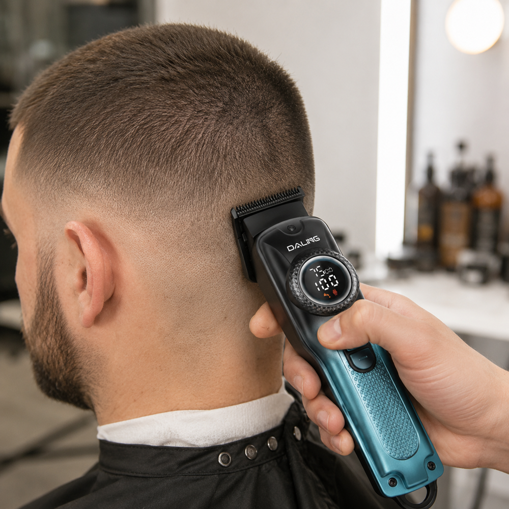 Daling DL-9305 férfi grooming szett digitális kijelzővel – többfunkciós hajvágó, szakállvágó és trimmer készlet (BBD) 2