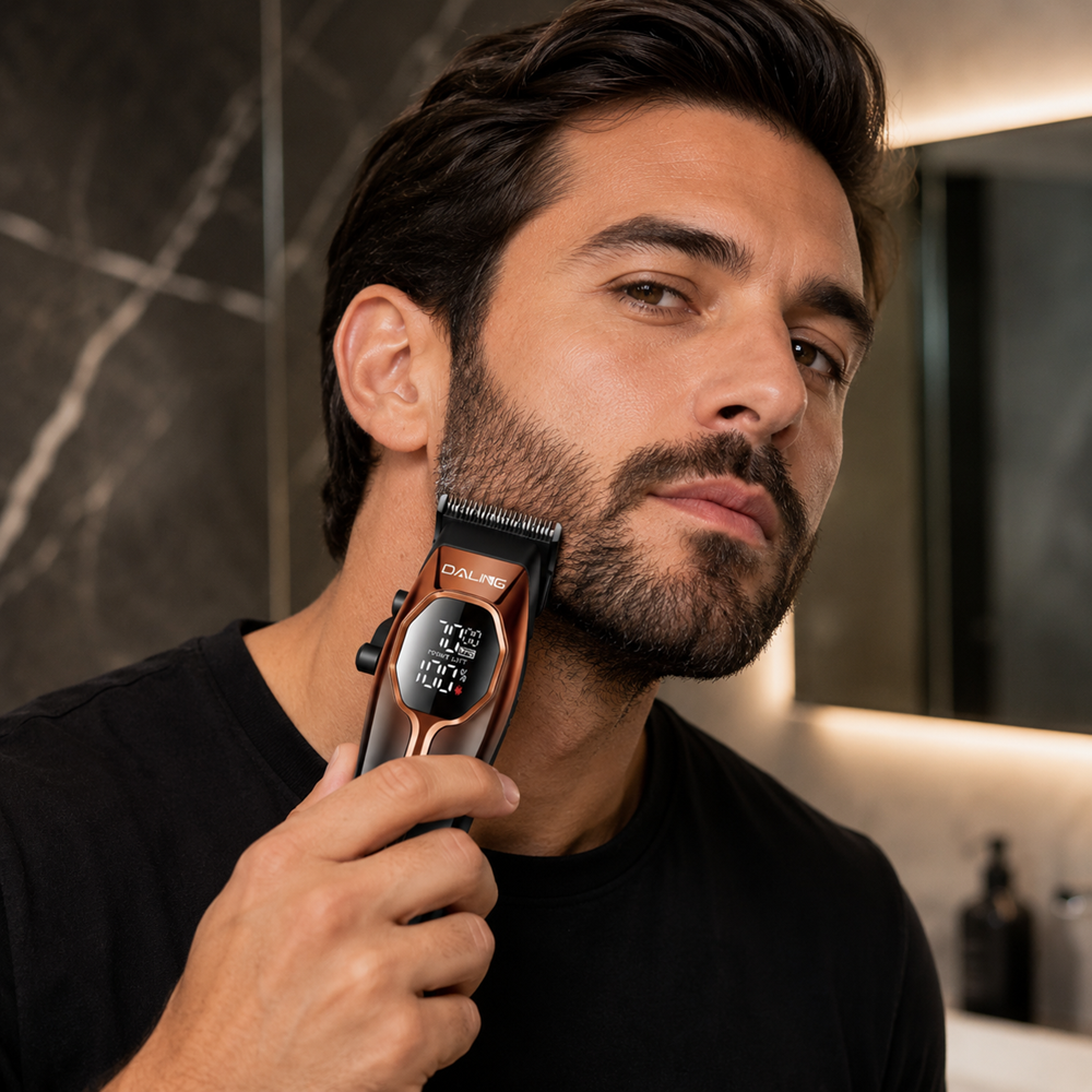 Daling DL-9308 3 az 1-ben grooming szett digitális kijelzővel – hajvágó, trimmer és borotva készlet (BBD) 2