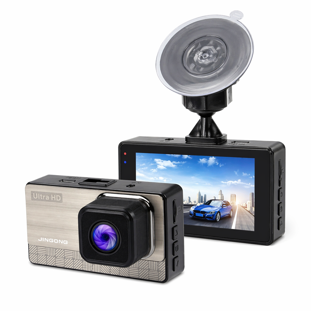 JINGONG KOS-14046 2K Autós menetrögzítő kamera – Full HD Dash Cam, szélvédőre rögzíthető, éjjeli mód, loop felvétel (BBD) 1