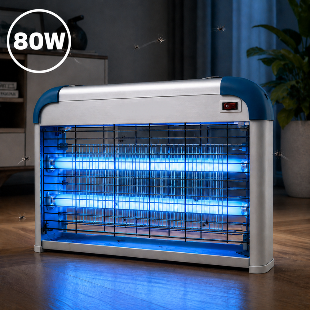 Nona 80W elektromos rovarirtó lámpa – UV fénycsöves szúnyog- és légycsapda beltérre (BBD) 2