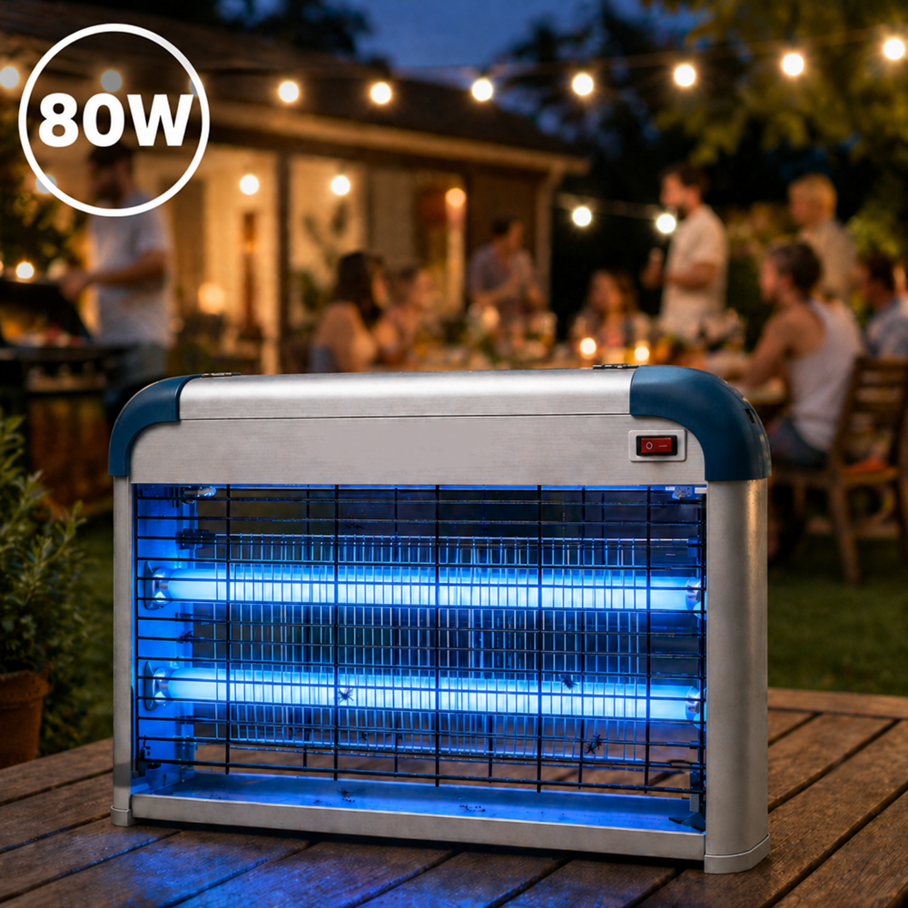 Nona 80W elektromos rovarirtó lámpa – UV fénycsöves szúnyog- és légycsapda beltérre (BBD) 3