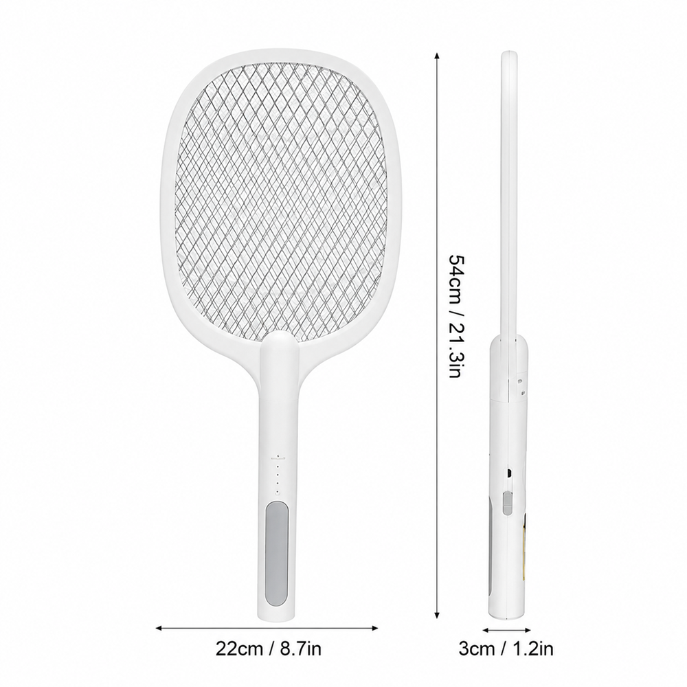 YPD LTD-618 elektromos szúnyogirtó ütő állvánnyal – újratölthető USB-C rovarcsapda 1200 mAh akkumulátorral (BBD) 5