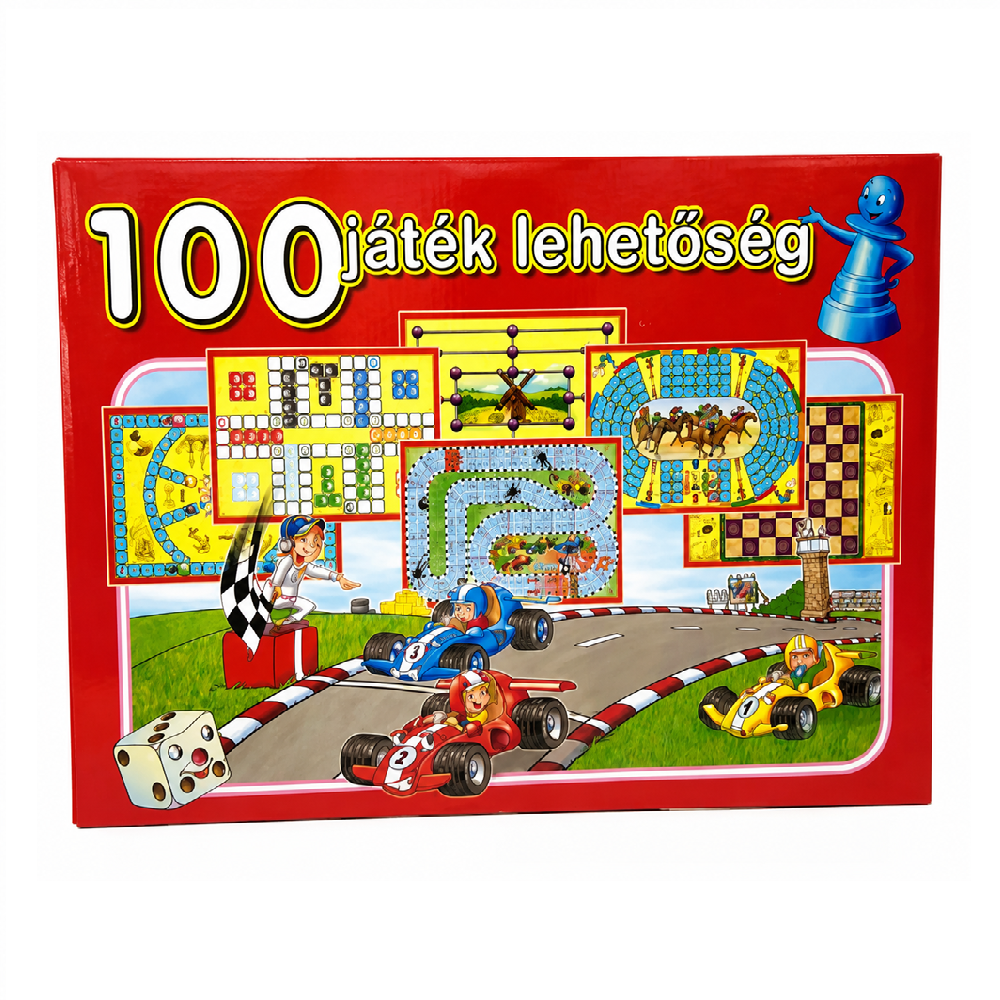 100 az 1-ben társasjáték gyűjtemény – klasszikus családi játékok minden korosztálynak (BBMJ)